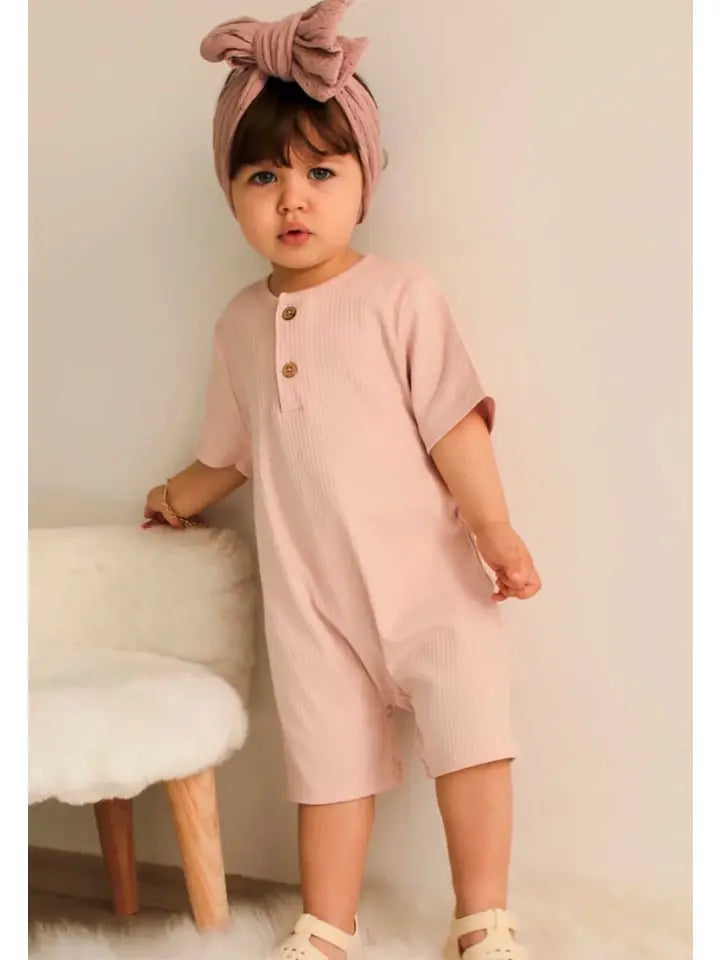 Powder Pink Baby Romper