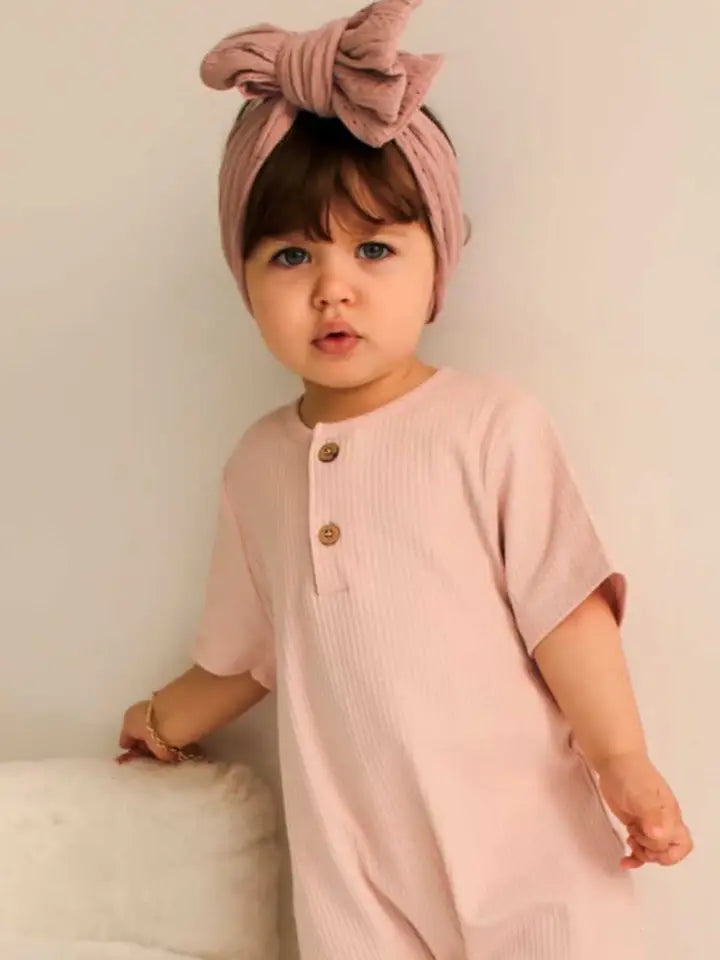 Powder Pink Baby Romper