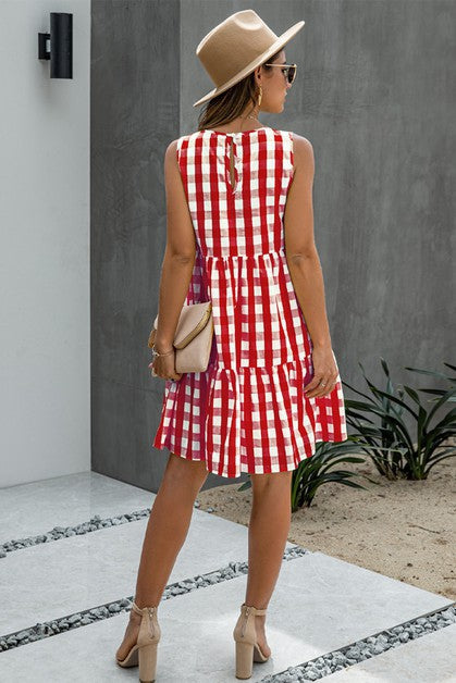 Red Checkered Dress