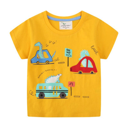 Yellow Dino/Car T-Shirt